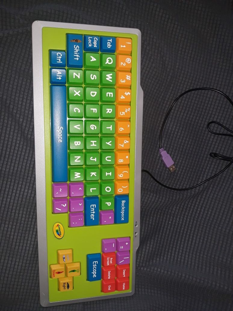 Crayola computer keyboard for kids 19x7 inches