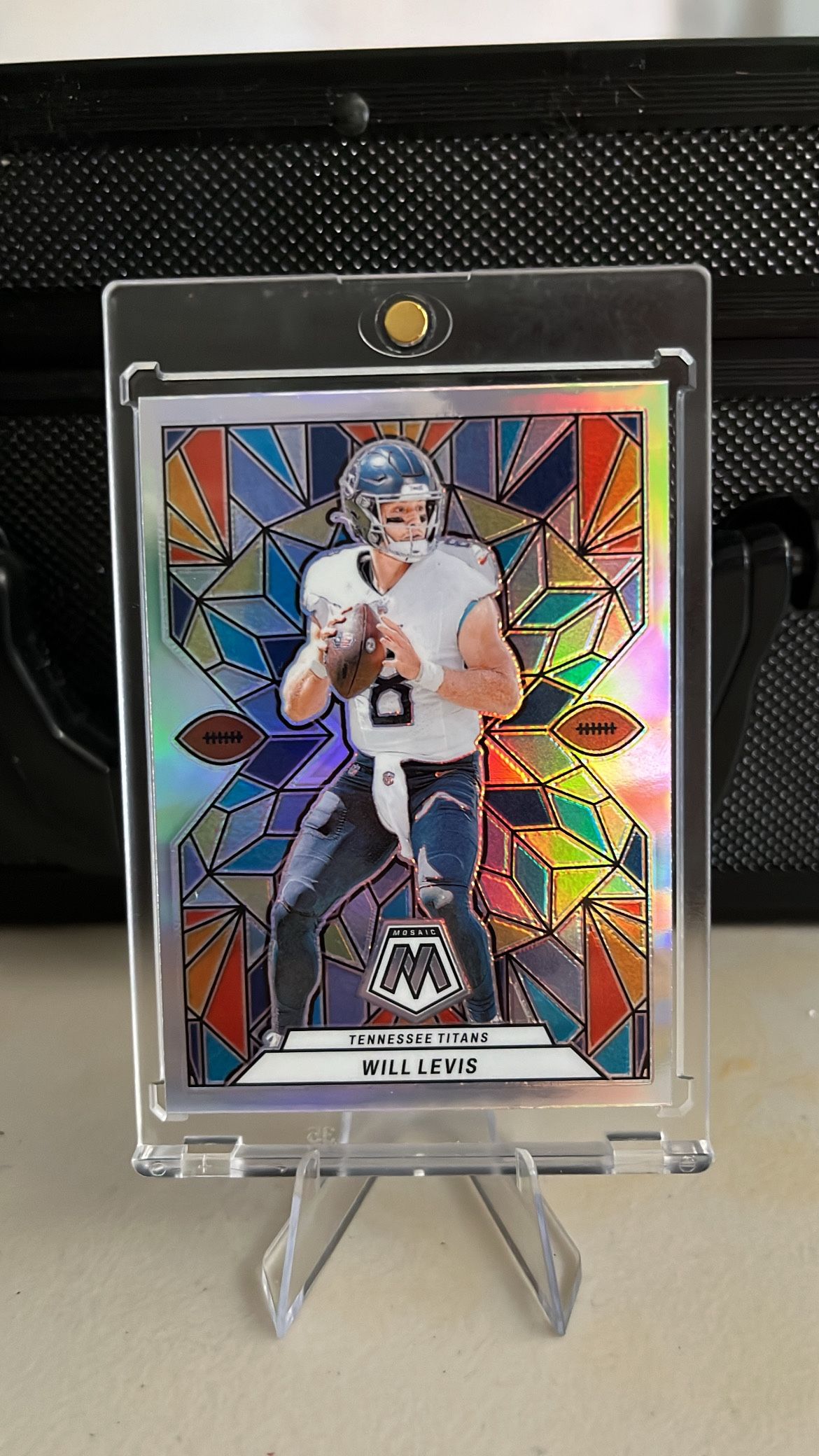 Will Levis Stained Glass Case Hit Mosaic SSP Tennessee Titans