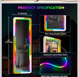 Freestanding LED Mirror