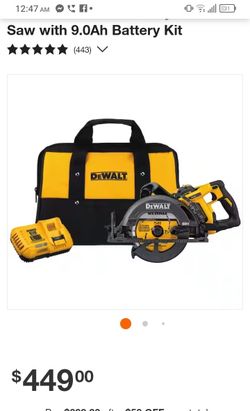 Flex Volt Saw 71/2 Blade 9 Hr Battery High Class Tool Paid 478 Selling 250
