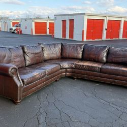 Bernhardt Brown Leather Sectional - Free Curbside Delivery