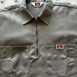 Grey Ben Davis half zip-up 