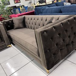 Beautiful Sofa Set 🤎 Brown Velvet 🤎