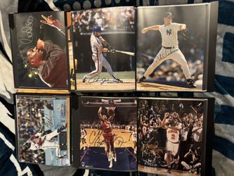 Large 8x10 Autographed Lot. (3) Books Total