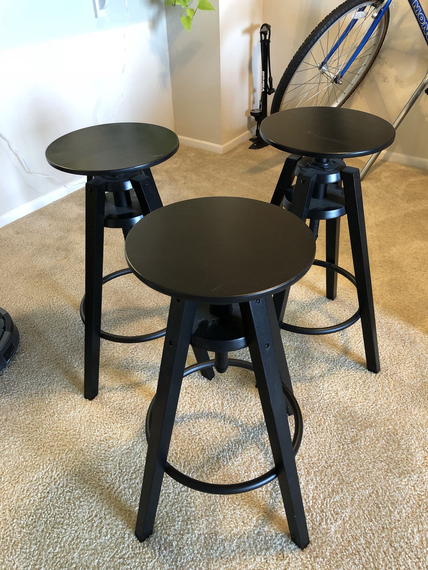Ikea DALFRED bar stools x3