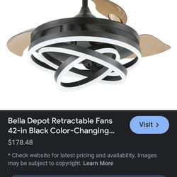 NIB Ceiling Fan With Color Changing Light