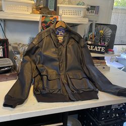 Brown  Leather Airborne Bomber XL