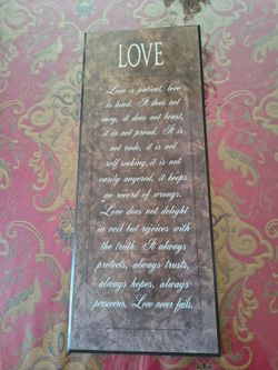 Love Plaque
