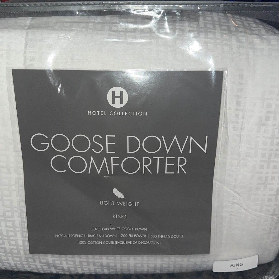 Hotel Collection Goose Down Comforter - King Size Original Price: $680
