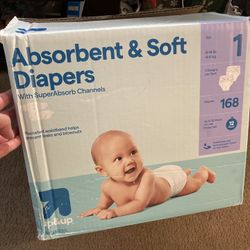 Size 1 Up and Up Diapers 168 Count