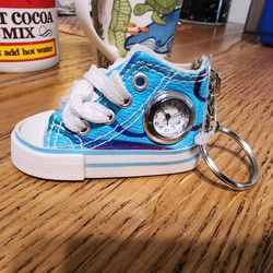 Shoe Keychain with Clock