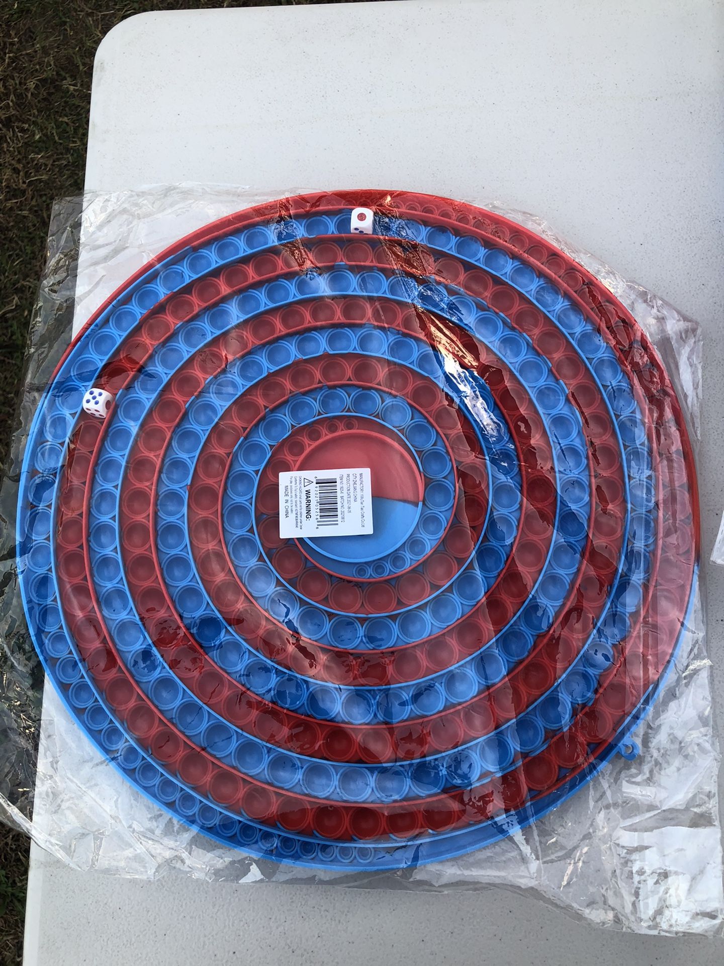 Giant blue and red Spiral Pop It Toy