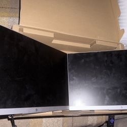 Two Computer Monitors Hp 233 24 In