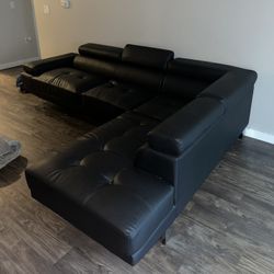 Black Leather Sofa