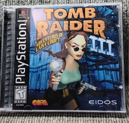 Playstation 1 Black label Tomb Raider: Adventures of Lara Croft CASE AND MANUAL ONLY