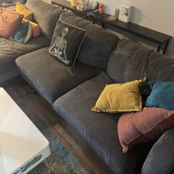 Living Spaces Grey Couch 5 Years Old Free 