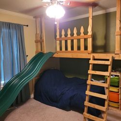 Twin Bed And Play Structure 