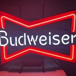 Vintage Budweiser Bow tie Neon Light 20in