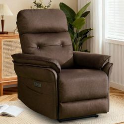 New-Korser Power Zero Gravity Recliner for Adults with Adjustable Electric Recline, USB & Type-C Ports, Wall-Hugger Design, and Side Pocket. Ideal for