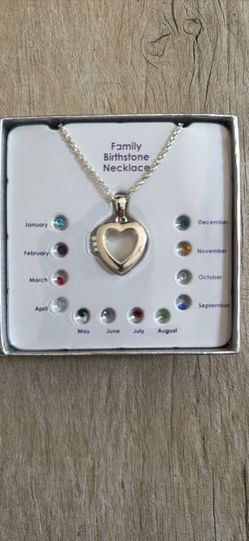 Family birthstone necklace