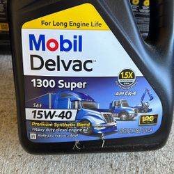 Mobil Delvac 1300 Super Premium Synthetic Blend Heavy Duty Diesel Engine Oil  15w-40 1 Gallon  A Totally Of 15 Make Me A Offer On All 15 Not Free