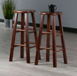 Set Of Barstools Soild Wood NEW 