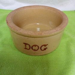 Original Vintage Roseville Ohio Robinson Ransbottom Pottery Dog Bowl