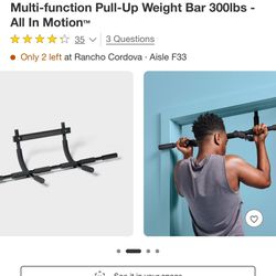 Multi-function Pull-Up Weight Bar 300lbs - All In Motion