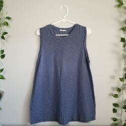 Lush Womens Short Sleeve Striped Tunic Length Stretch Size Med Top