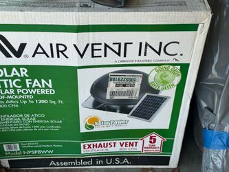 Solar exhaust fan 800cfm