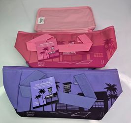Trader Joe's Mini Insulated Tote Bag Pink & Lavender Bundle BRAND NEW Limited.