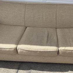 Crate & Barrel 86 " Wells Fabric Sofa & Ottoman Like new