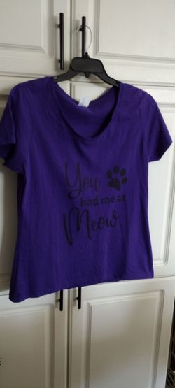Meow purple t-shirt
