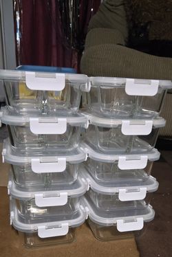 Glass Meal Prep Containers (3 Sections) Each