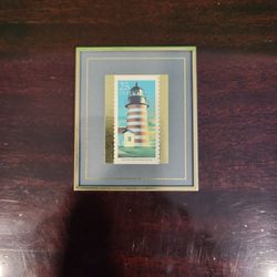  "West Quoddy Head Lighthouse"  Stamp Framed