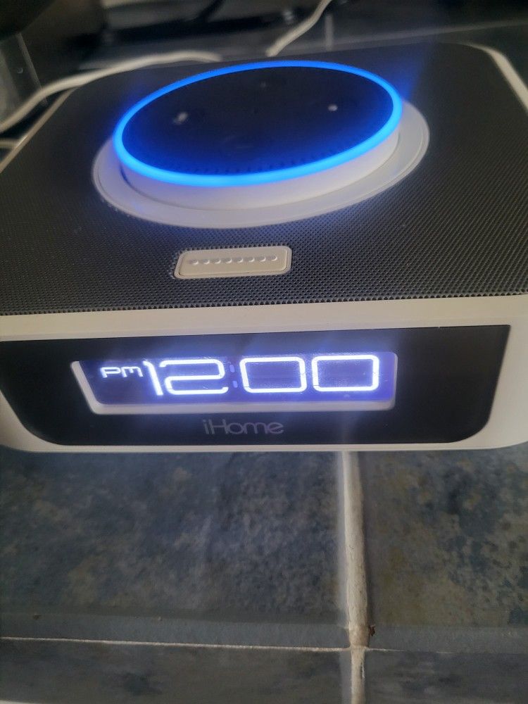 Echo Dot (1st Gen) And Speaker/ Alarm Clock