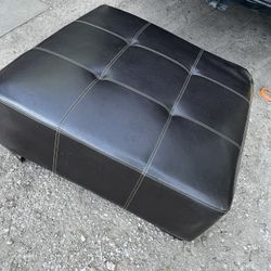 Large Leather Ottoman L