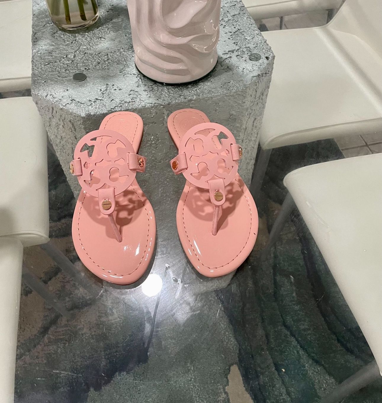 Tory Burch Pink Patient Leather Size :7.5 ( Different Sizes)