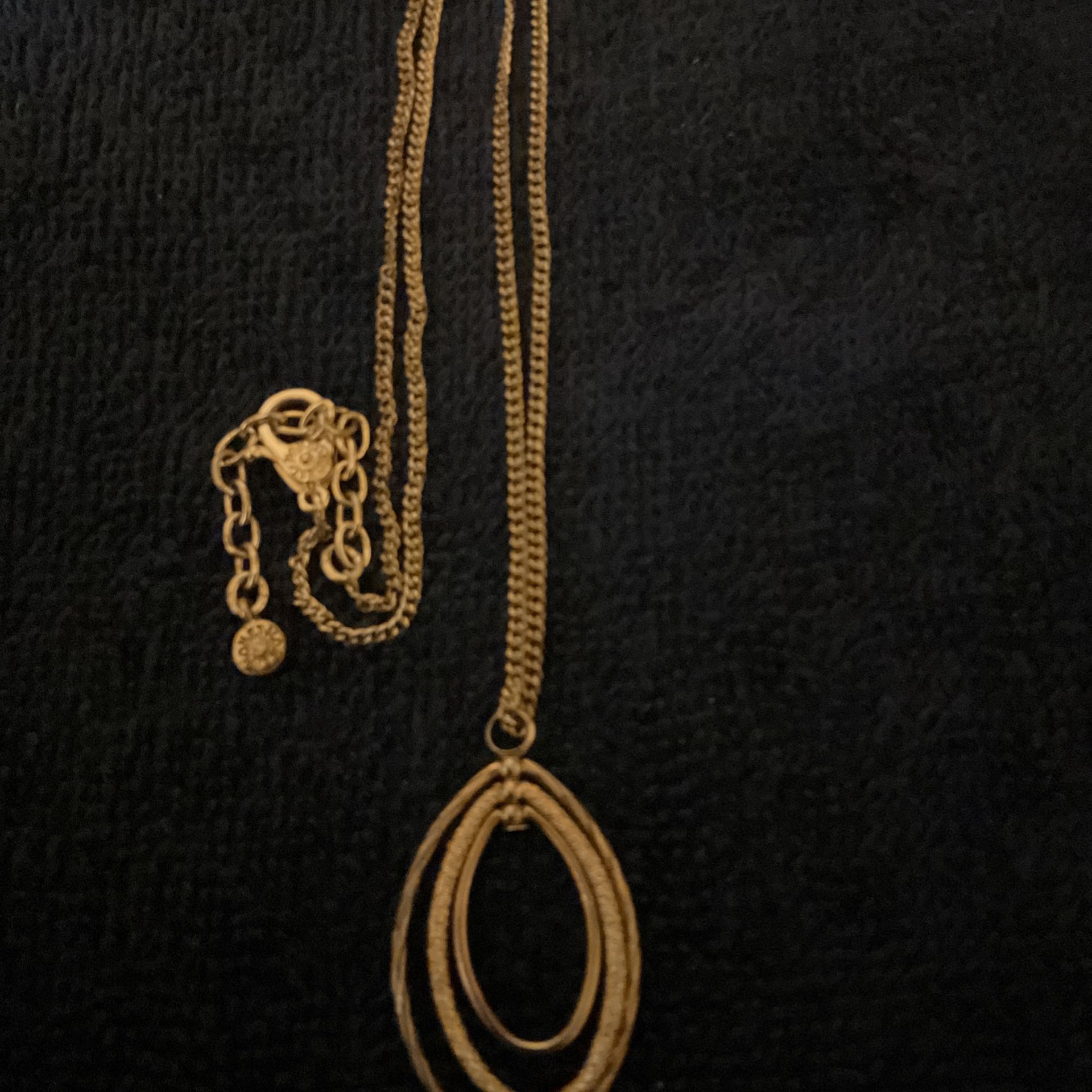 Vintage 18”-20” SilverTone Necklace With Pendant,by MONET