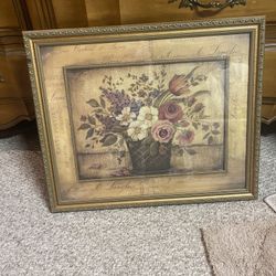 Floral Print Framed