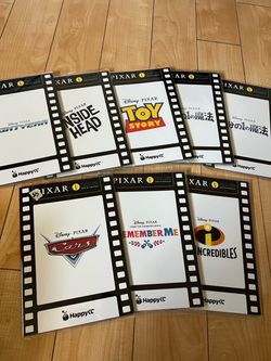 Pixar Happy Lottery L Prize Pixar Card Collection Set of 8 New Japan Exclusive