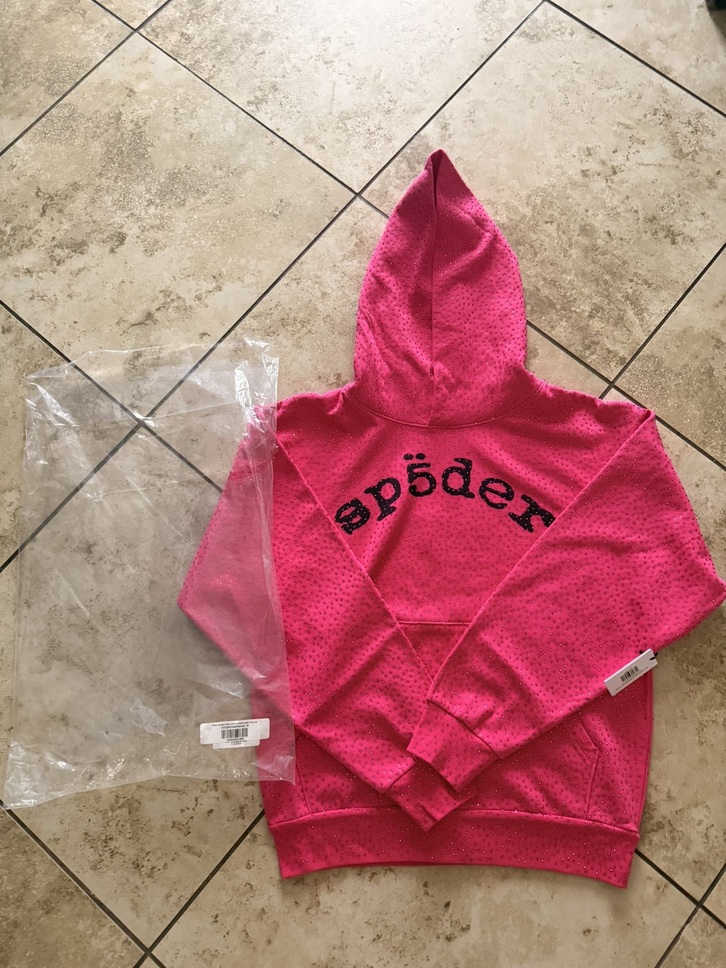 Sp5der vvs hoodie Pink
