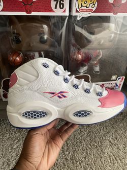 Eric Emanuel x Reebok Question Mid “Pink Toe” size 10.5