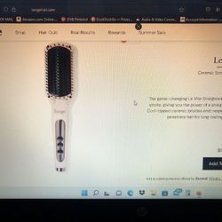 L’ange leVite Ceramic Hair straightening Brush NIB