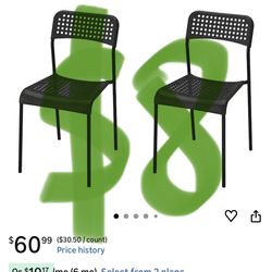 IKEA ADDE Black Chairs – $8