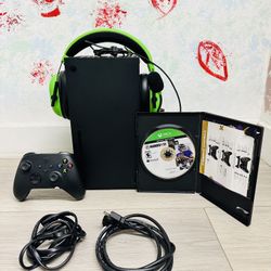 Xbox Series X - DISC Version - 1 TB , Bonus 1 Game  , 1 Head Set ( Used )
