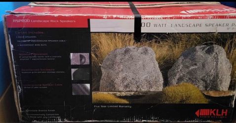 KLH RSP800 Outdoor Landscape Rock Speakers – Pair