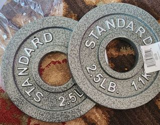 CAP Barbell Gray Olympic Cast Iron Weight Plate, 2.5 lb, Singles