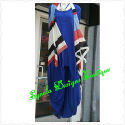Flowing blue high low dress All sizes