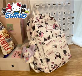 Kuromi backpack w/plush charm